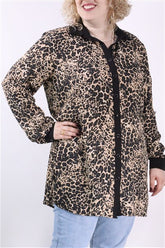 חולצה מנומרת חדשה- XXL